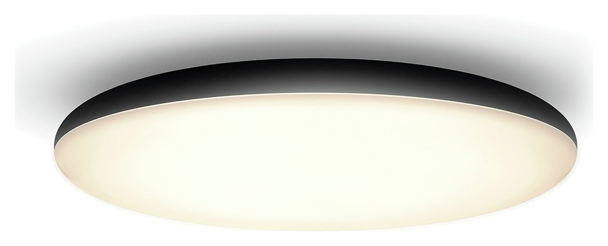 Philips Hue Cher LED Flush to Ceiling Light - Black