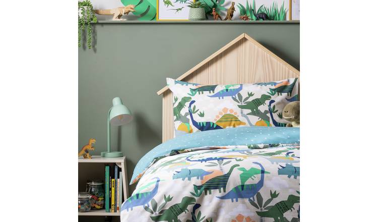 Buy Habitat Little Dino White Kids Bedding Set Toddler Kids bedding Argos