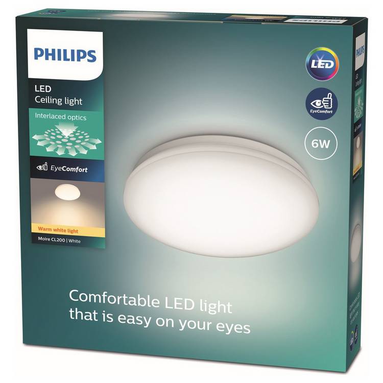 Philips LED Moire Indoor Ceiling Light - White 0