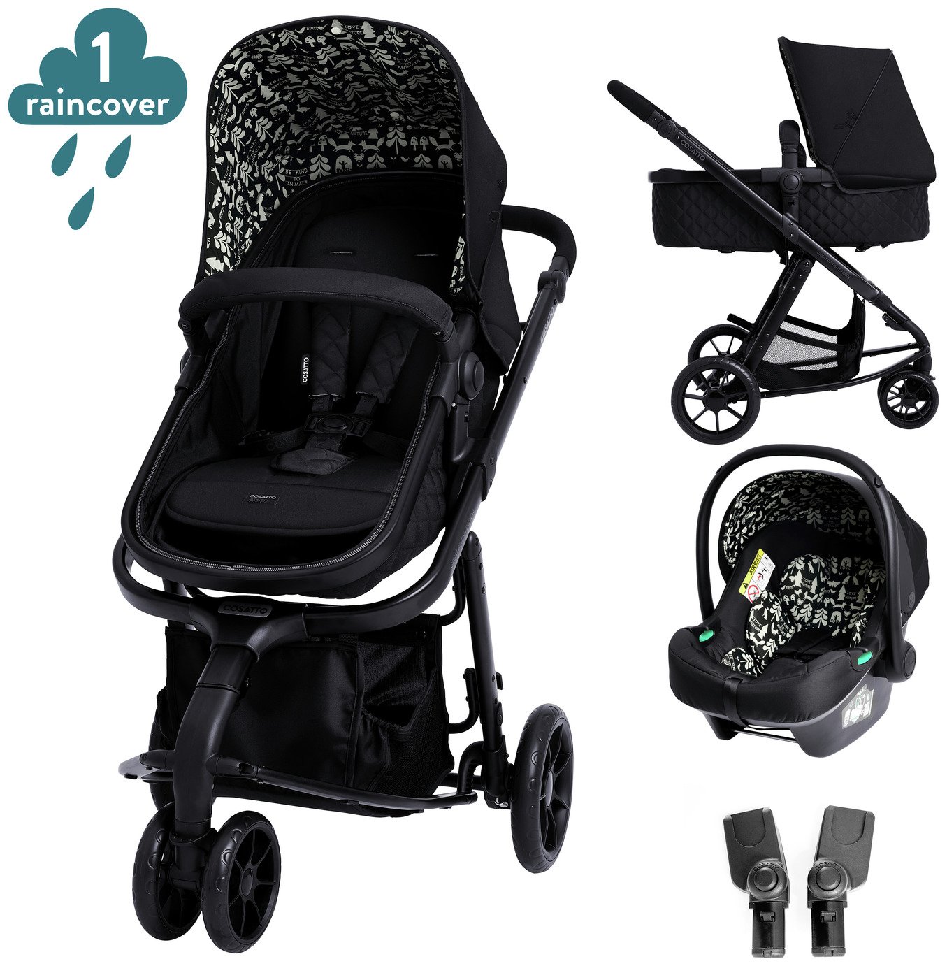 Cosatto Giggle 2 In 1 i-Size Bundle Silhouette