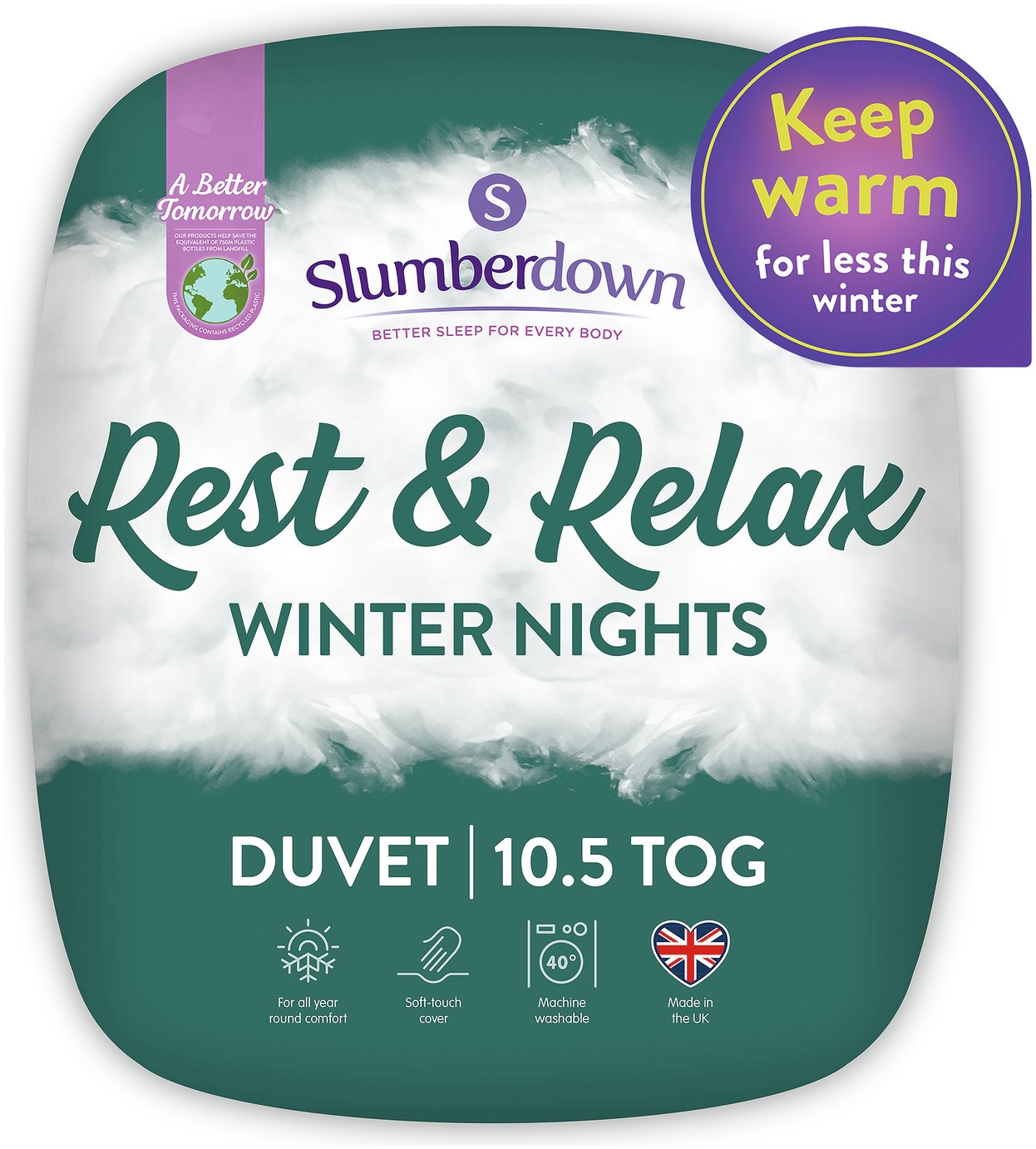 Slumberdown Rest & Relax 10.5 Tog Duvet - Double