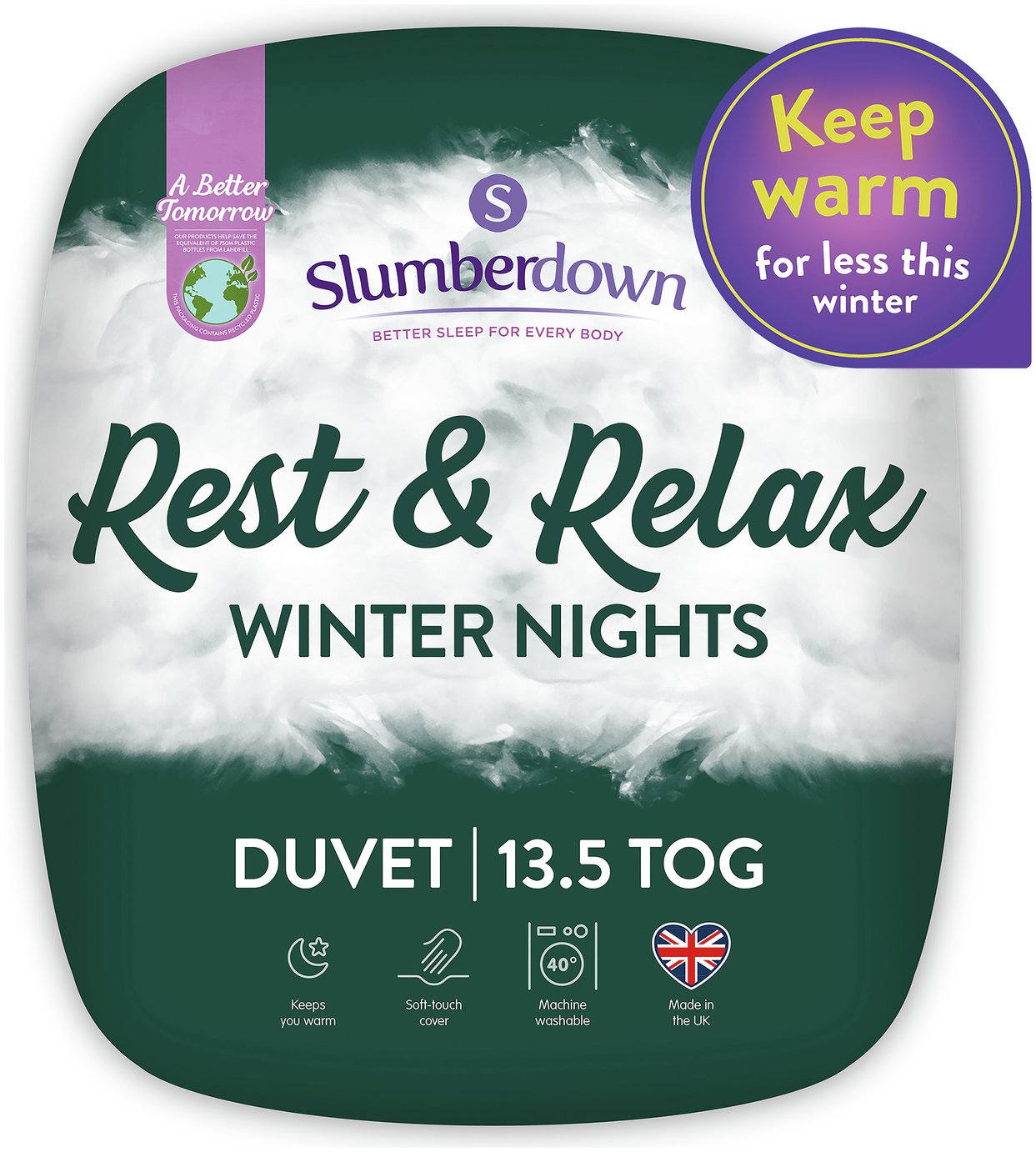 Slumberdown Rest & Relax 13.5 Tog Duvet - Double