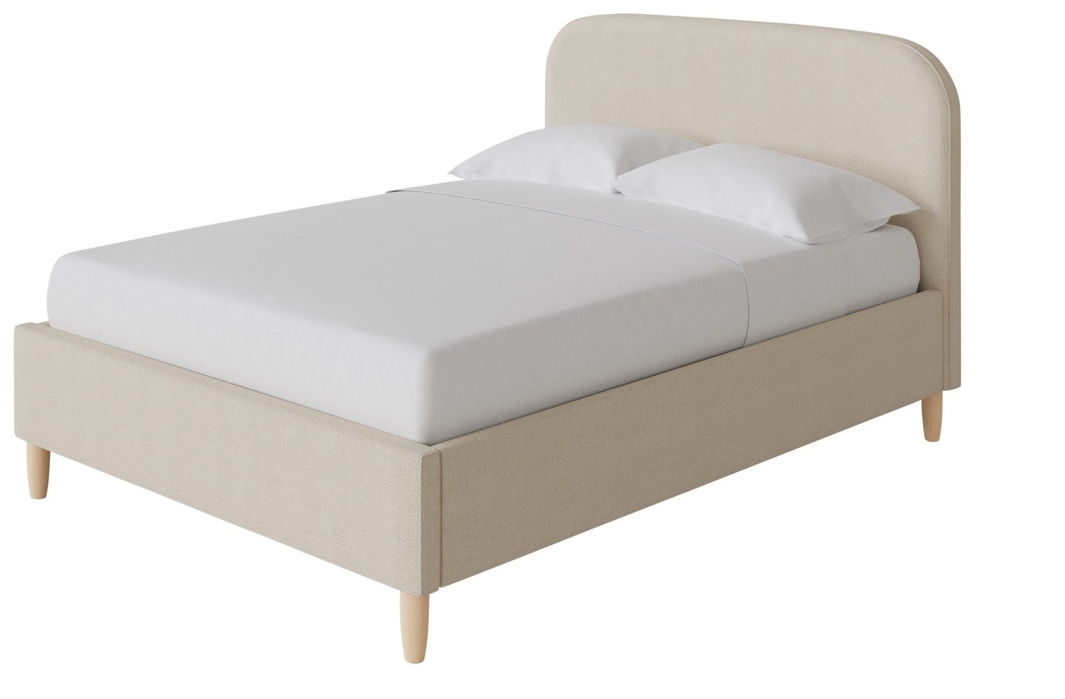 GFW Florence Kingsize Boucle Ottoman Bed Frame - Stone