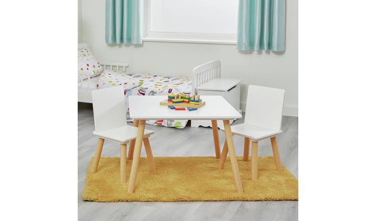 White dining table discount and chairs argos