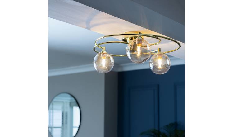 Argos antique deals brass ceiling lights