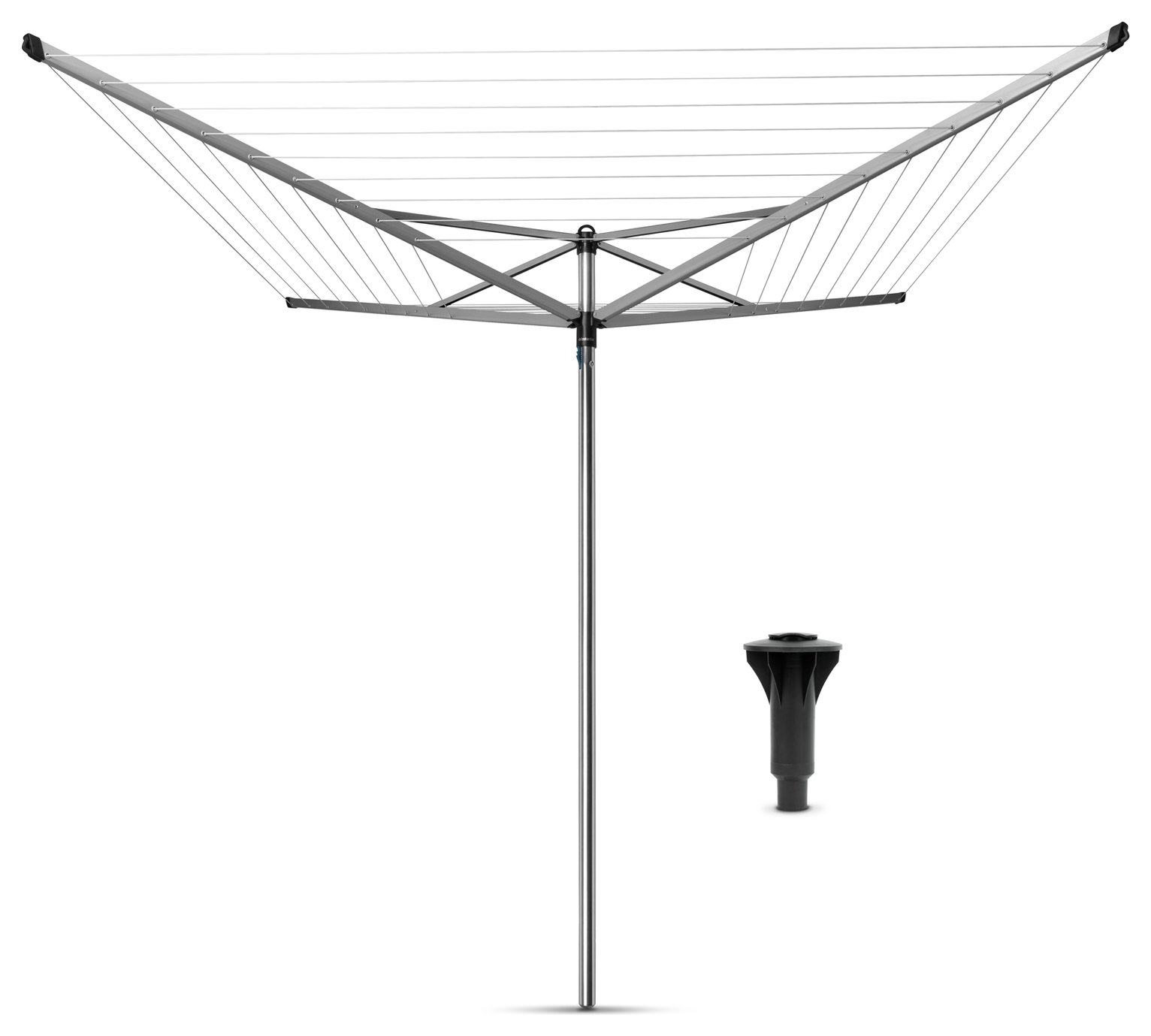 Brabantia Topspinner 40m 4 Arm Rotary Airer with Ground Tube