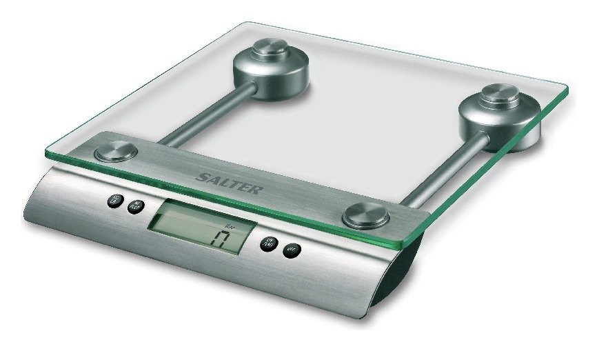 Salter Aquatronic Glass Elect Kitchen Scale - Silver