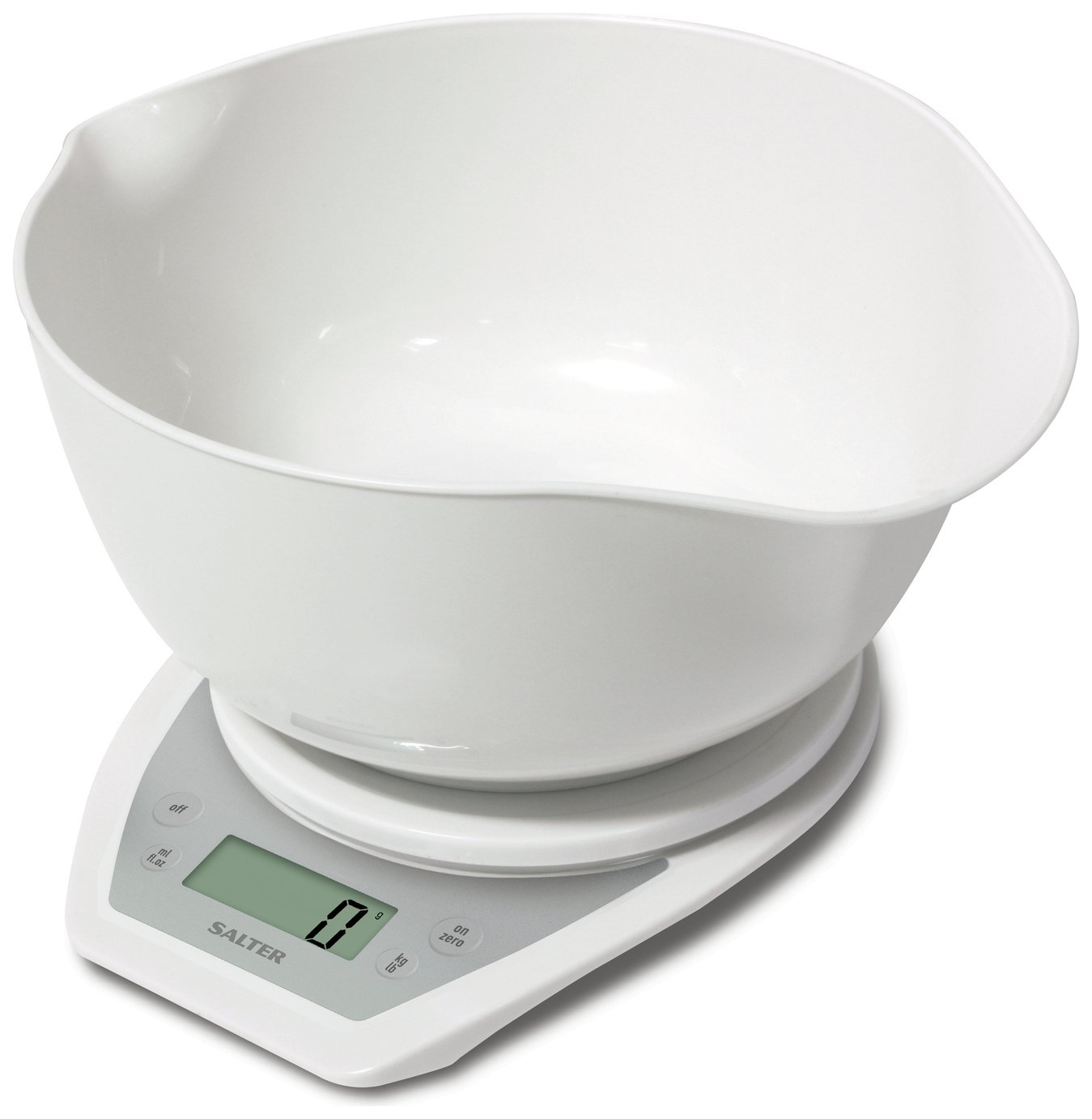 Salter Aquatronic Kitchen Scale With Bowl - White