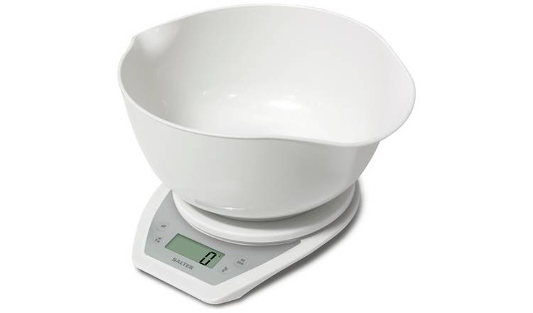 Salter Aquatronic Kitchen Scale With Bowl - White