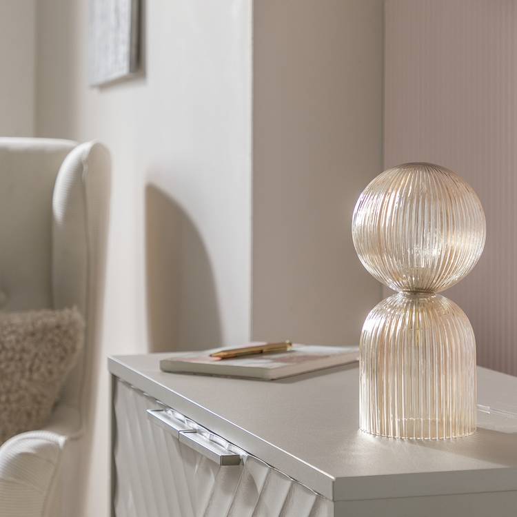 Ribbed table lamp sales