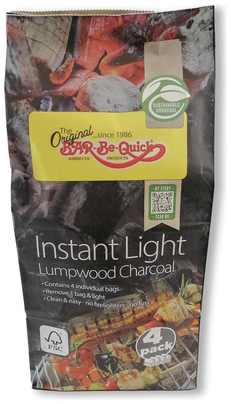 Bar Be Quick Instant Lighting Charcoal - Pack of 4 