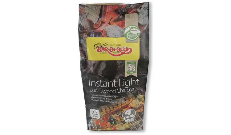 Bar Be Quick Instant Lighting Charcoal - Pack of 4 