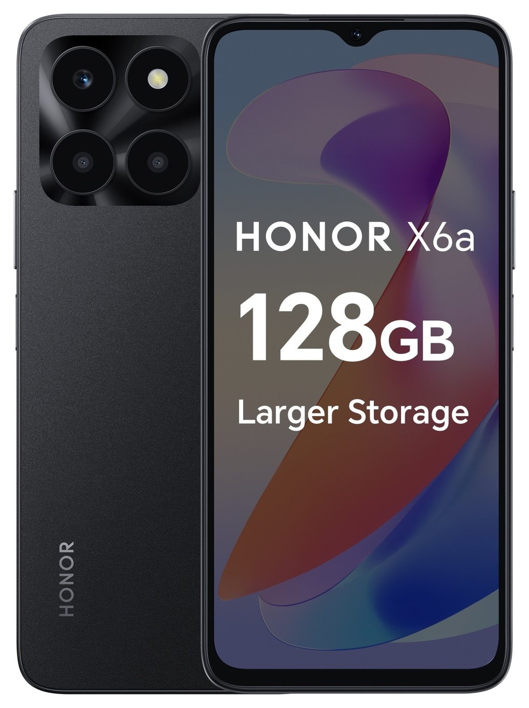 SIM Free HONOR X6a 128GB Mobile Phone - Midnight Black