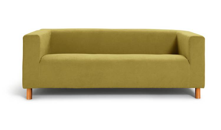 Argos Home Moda Fabric 3 Seater Sofa - Olive Green