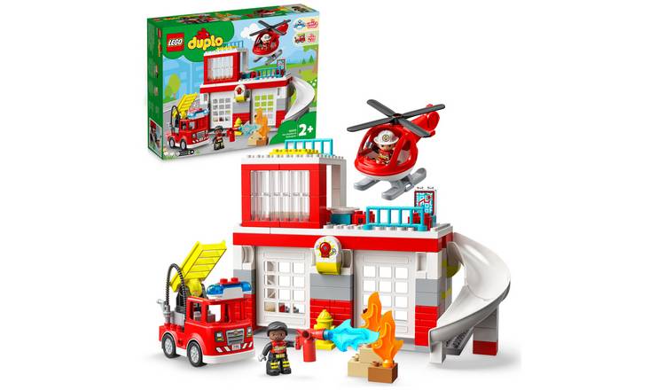 Buy LEGO DUPLO Fire Station Helicopter Toy Playset 10970 Argos