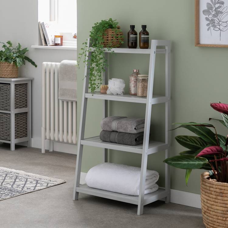 Argos Home Tongue And Groove Ladder - Grey 0