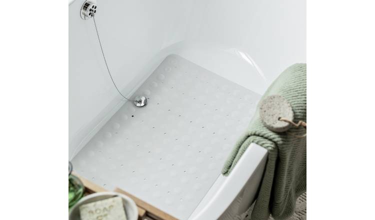 Argos Home Rubber Bath Mat - White