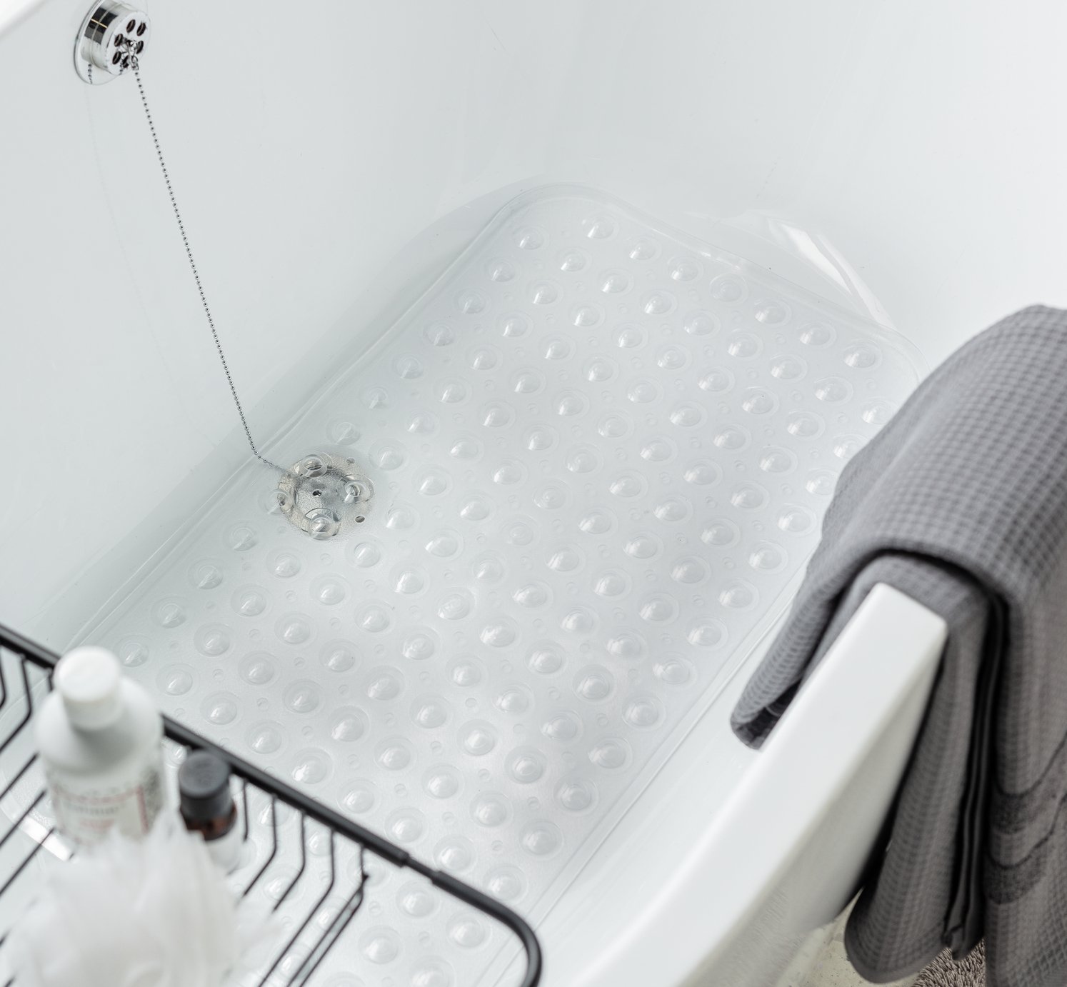 Argos Home Pvc Bath Mat - Clear