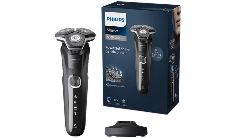  Philips Series 5000 Shaver Wet and Dry Electric Shaver, Beard,  Stubble and Moustache Trimmer with SteelPrecision Blades Pop-Up Trimmer