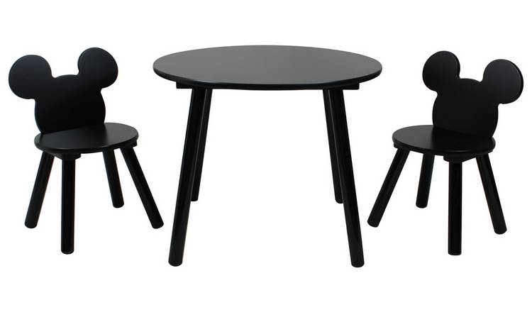 Black childrens table and deals chairs