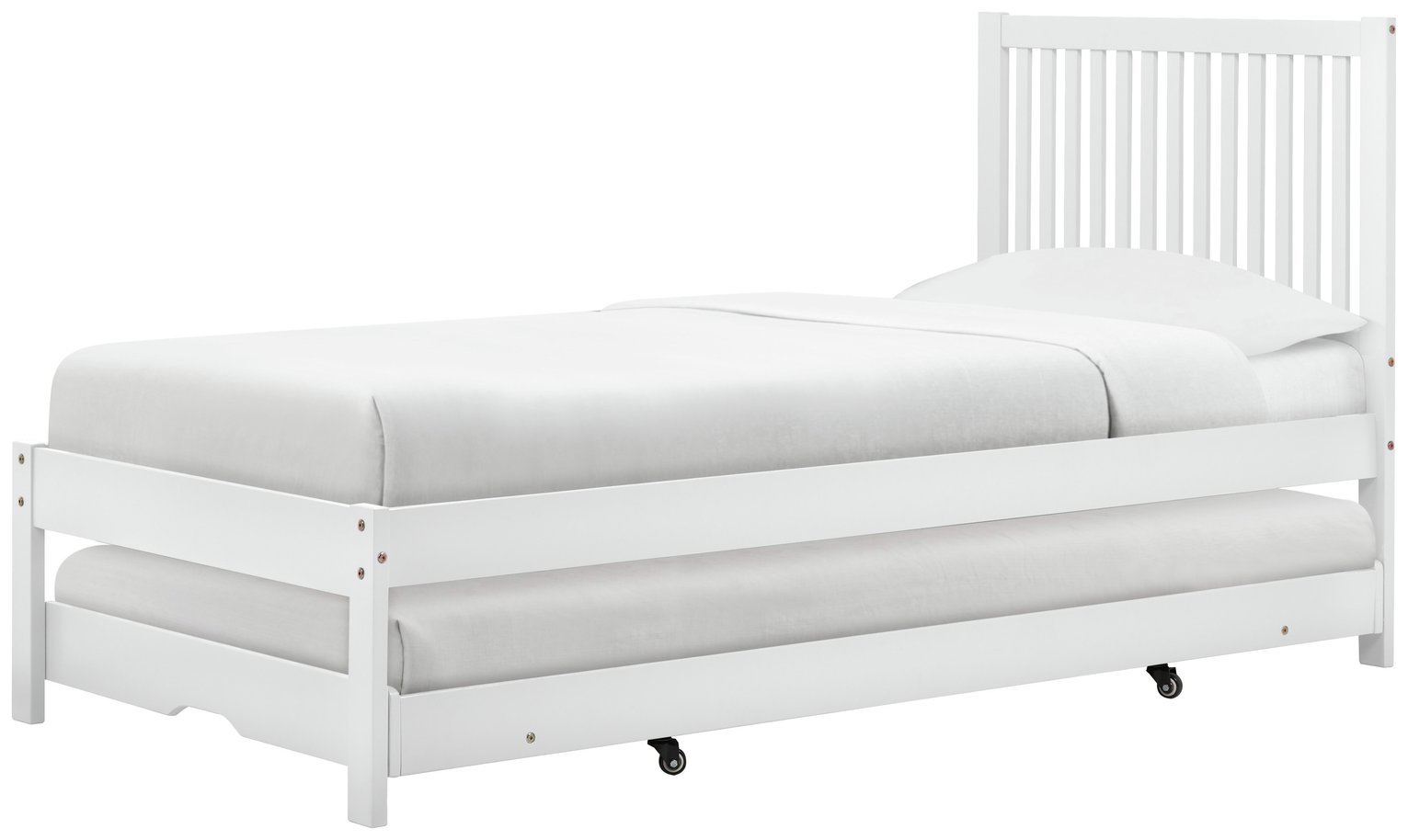 Birlea Buxton Single Bed Frame With Trundle - White
