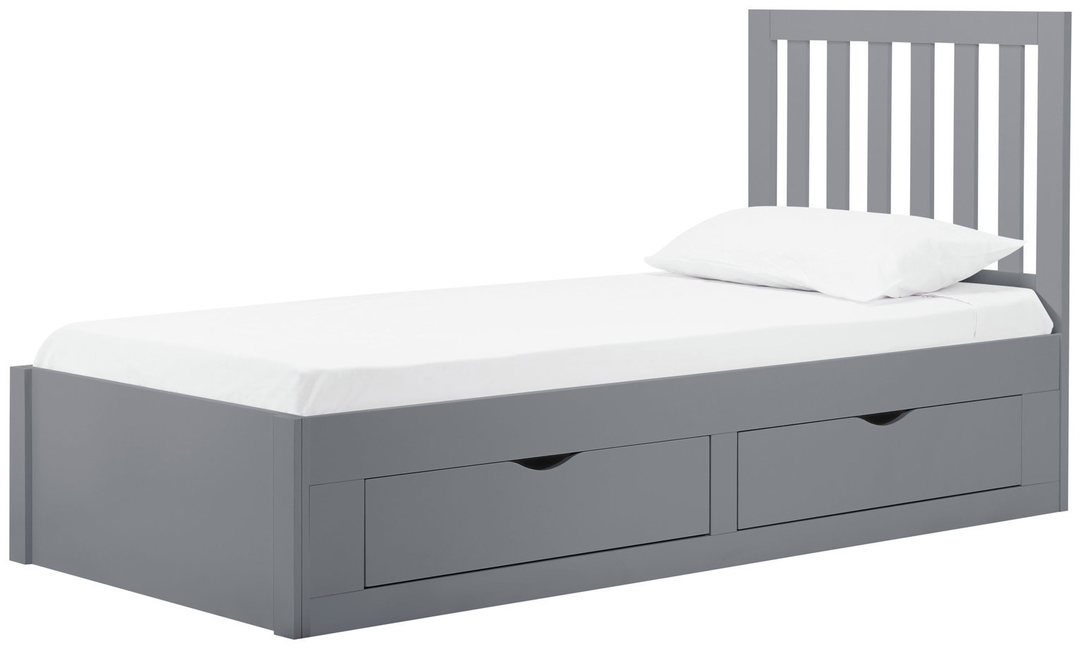 Birlea Appleby Single Bed Frame with Mattress - Grey