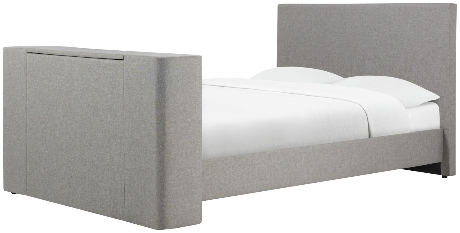 Birlea Plaza Double TV Bed Frame - Grey