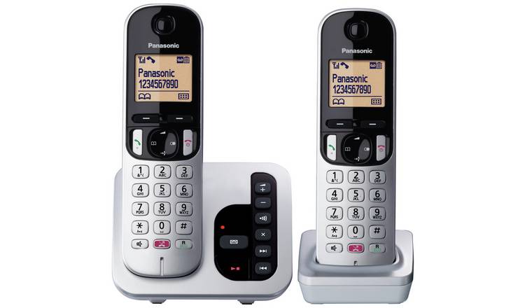 Panasonic KXTGC262ES Cordless Phone w/ Answer Machine Twin