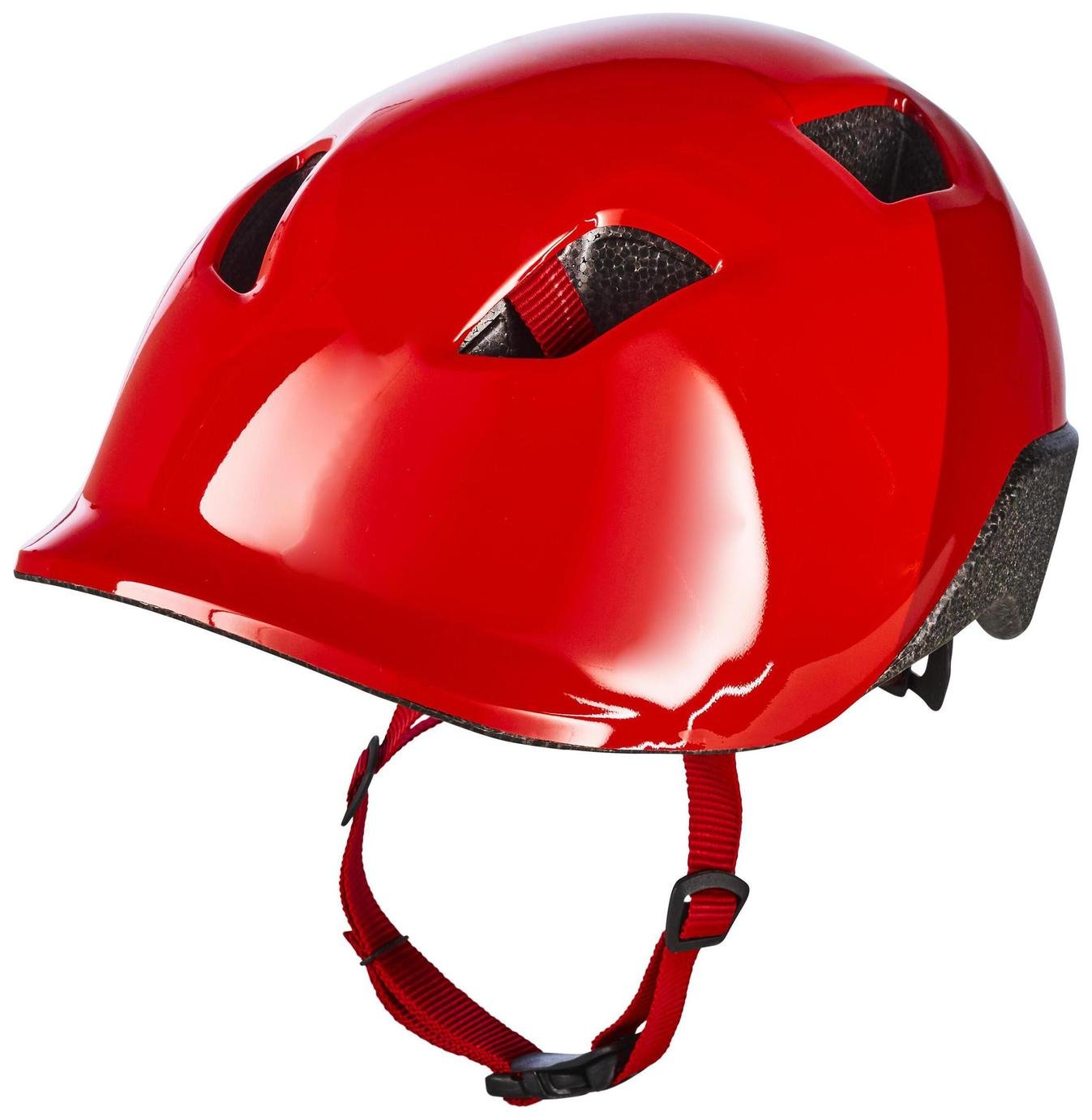 Decathlon Beginner Kids Bike Helmet - Red, 53-56cm