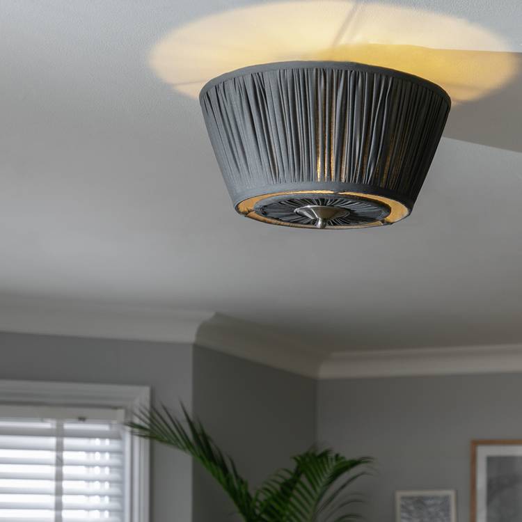 Argos Home Pleated Metal Flush to Ceiling Light- SatinNickel 0