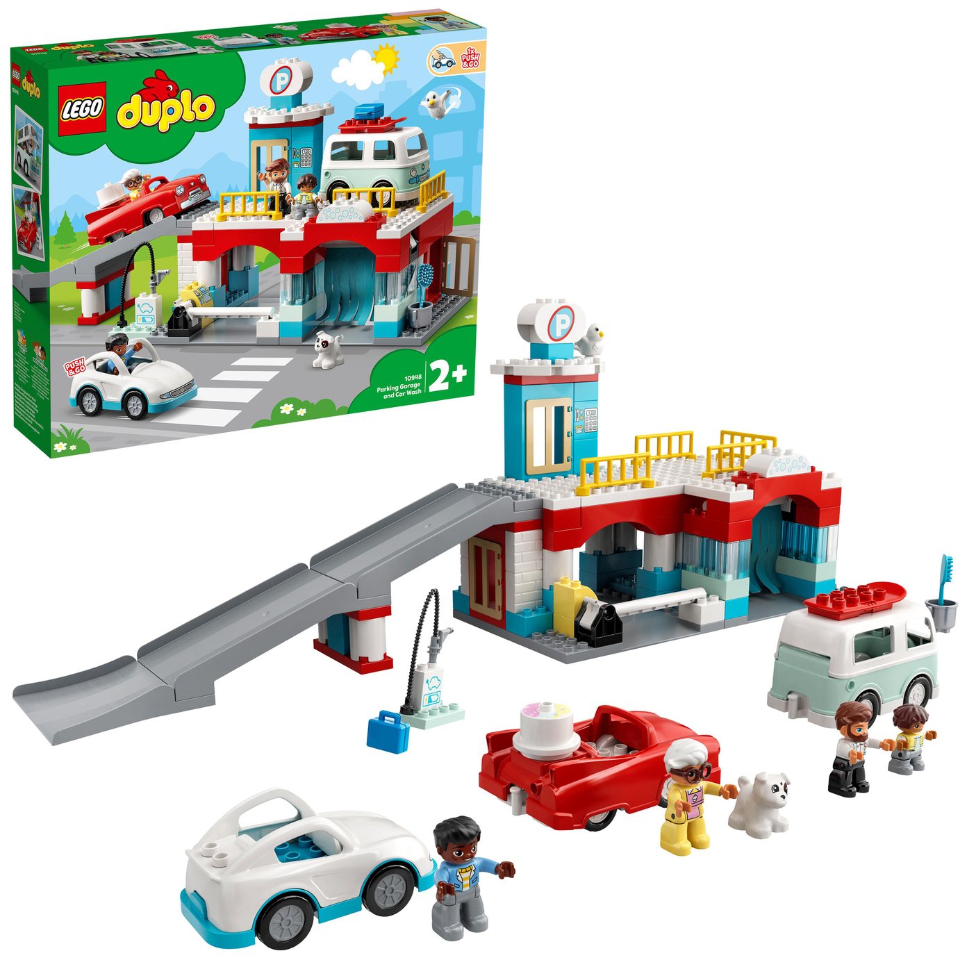 LEGO DUPLO Car Park and Car Wash Toy for Toddlers 10948