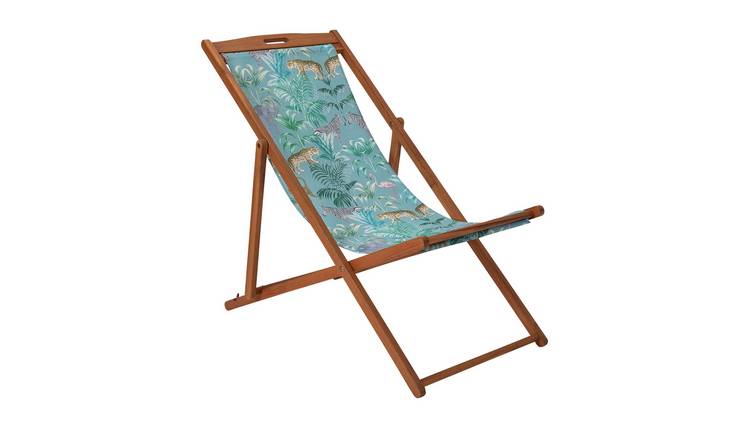 Buy Argos Home Wooden Deck Chair - Wilderness Jungle 