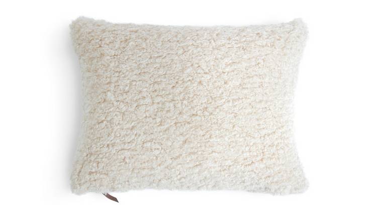 Buy Habitat Faux Shearling Cushion Oatmeal 55x40cm Cushions Habitat