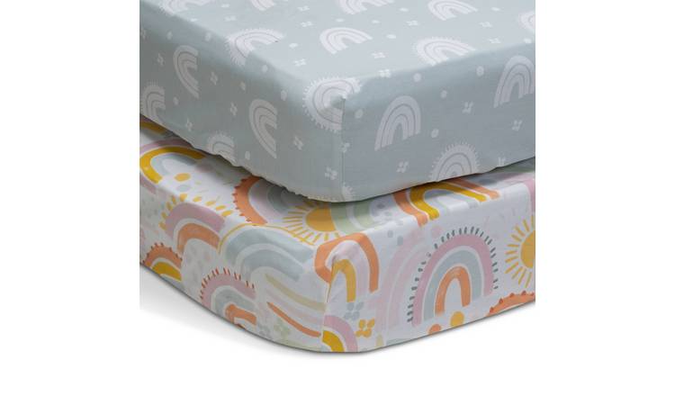 Travel cot best sale fitted sheets argos