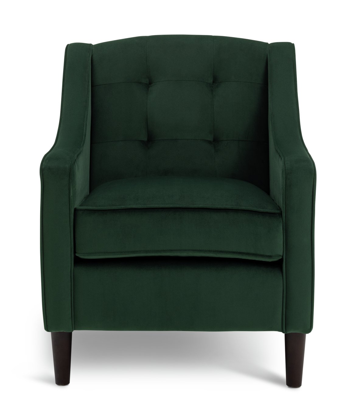 Habitat Dorian Velvet Accent Chair - Moss Green