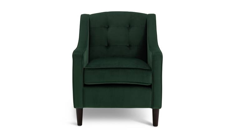 Habitat green velvet chair new arrivals