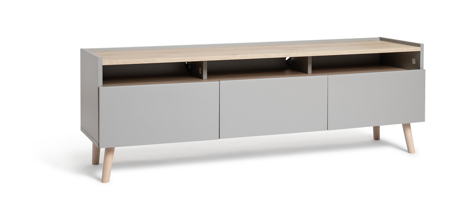 Habitat Skandi 3 Drawer TV Unit - Grey