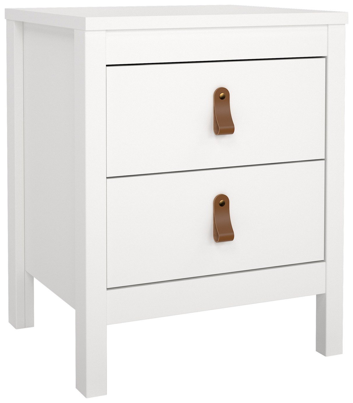 Tvilum Madrid 2 Drawer Bedside Table  - White