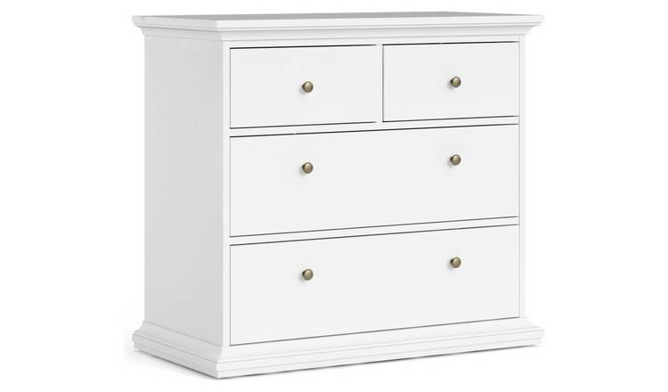 Tvilum Paris 4 Drawer Chest - White