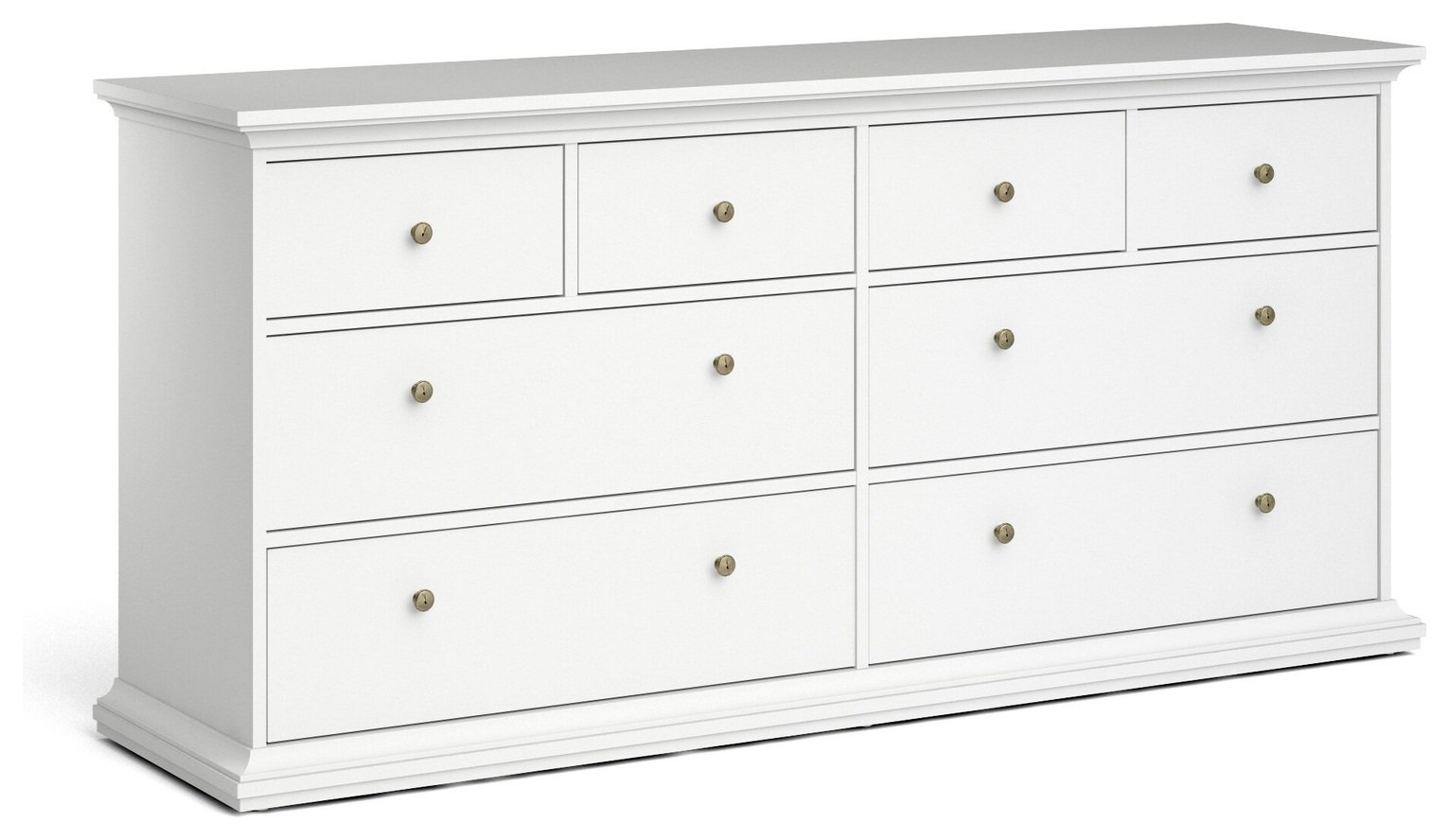 Tvilum Paris 8 Drawer Chest - White