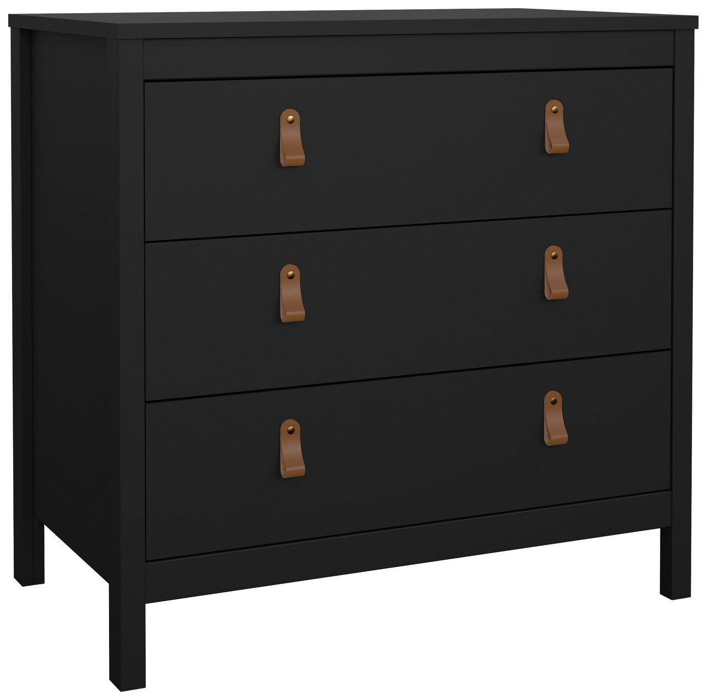 Tvilum Madrid 3 Drawer Chest - Black