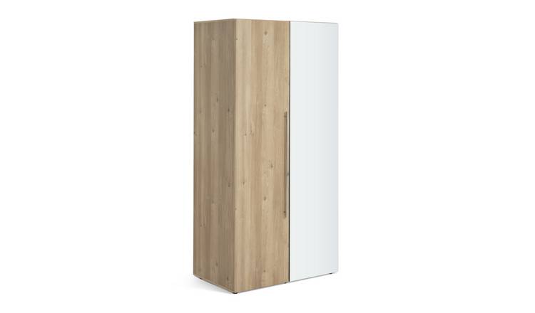 Habitat Atlas 2 Door Mirror Wardrobe - Oak