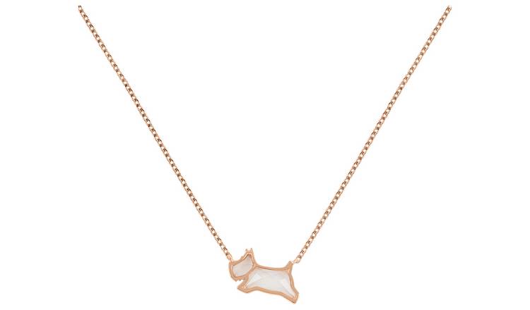 Buy Radley 18ct Rose Gold Plated Silver Glass Dog Necklace Womens necklaces Argos