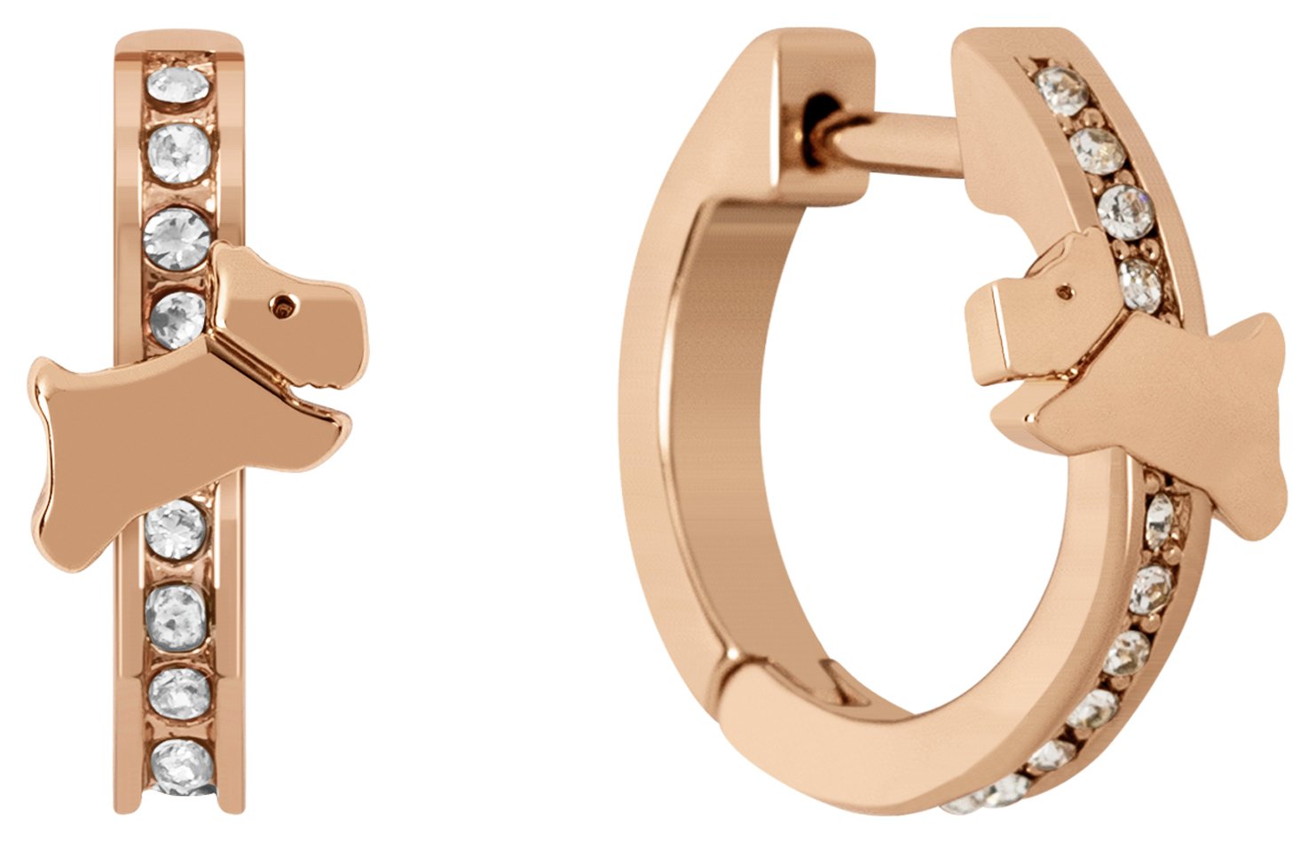 Radley 18ct Rose Gold Plated Huggie Hoop Earrings