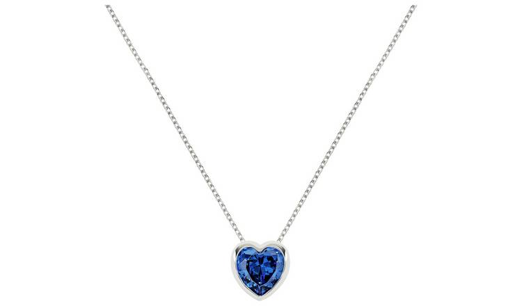 Buy Radley Sterling Silver Blue Heart Stone Necklace | Womens necklaces ...