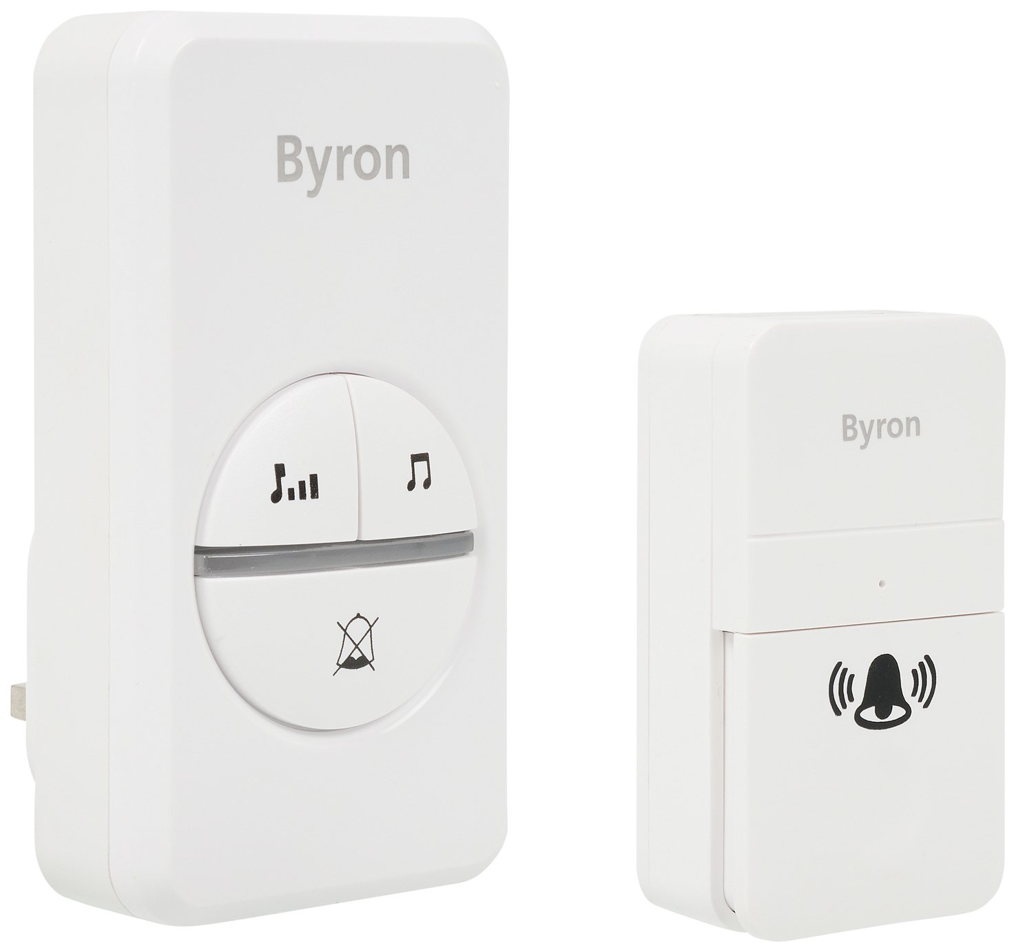Byron DBY-23442BS 100m Plug-In Doorbell - Single, White