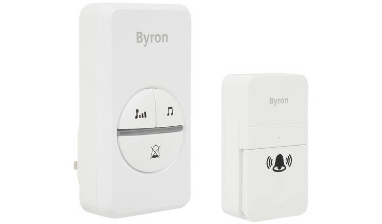 Byron DBY-23442BS 100m Plug-In Doorbell - Single, White