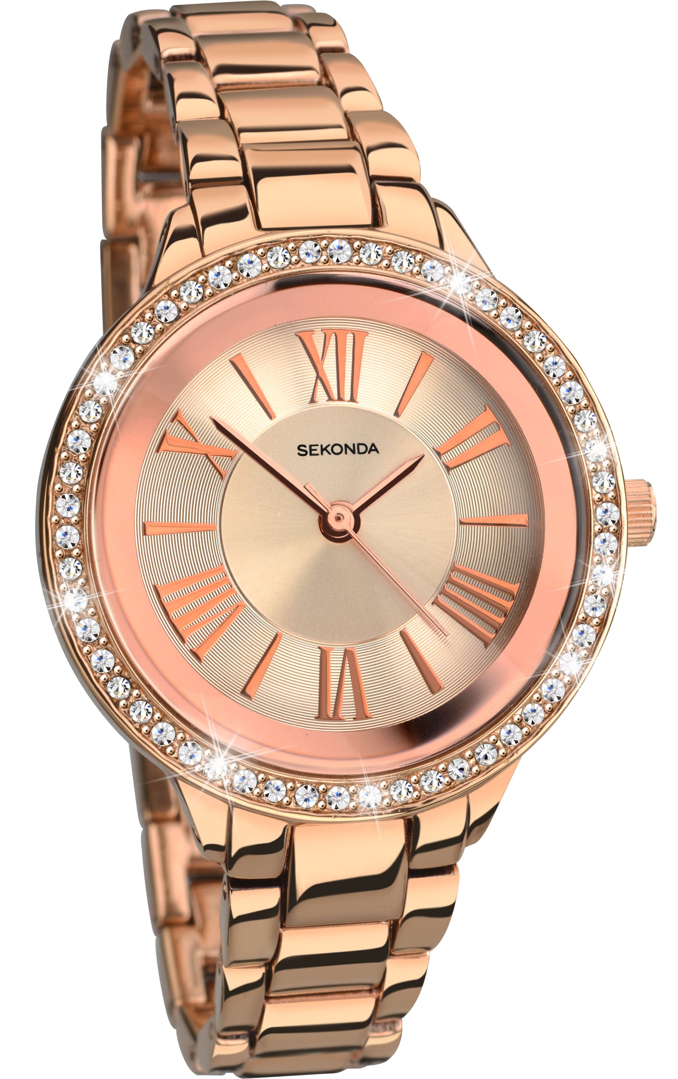Sekonda Editions Ladies Rose Gold Colour Bracelet Watch