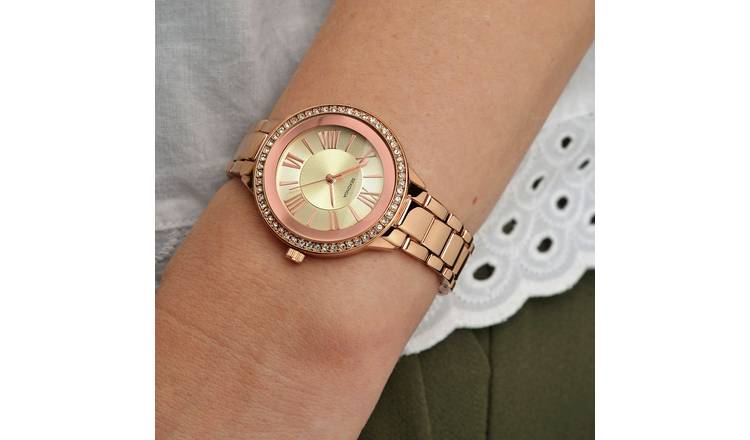Sekonda Editions Ladies Rose Gold Colour Bracelet Watch
