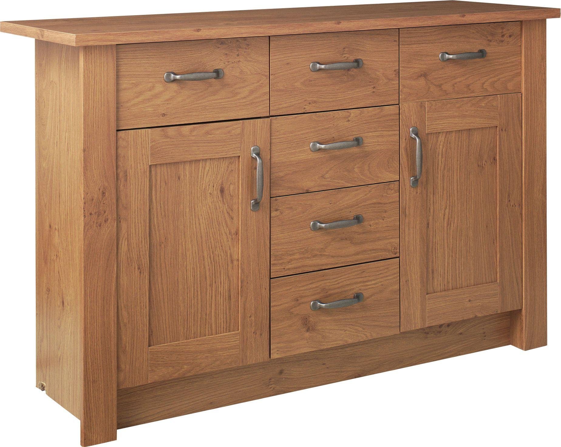 Argos Home Ohio 2 Door 6 Drawer Sideboard - Oak Effect